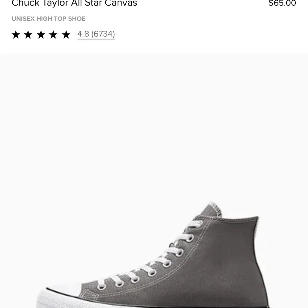 NWOT CONVERSE Chuck Taylor All Star Canvas Unisex High Top Sneakers M6.5 W8.5 - Picture 11 of 12